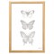 12" x 16" Nursery Butterfly Trio Framed Wall Art, Contemporary Home Décor, Glass Facing and Hanging Hardware Included